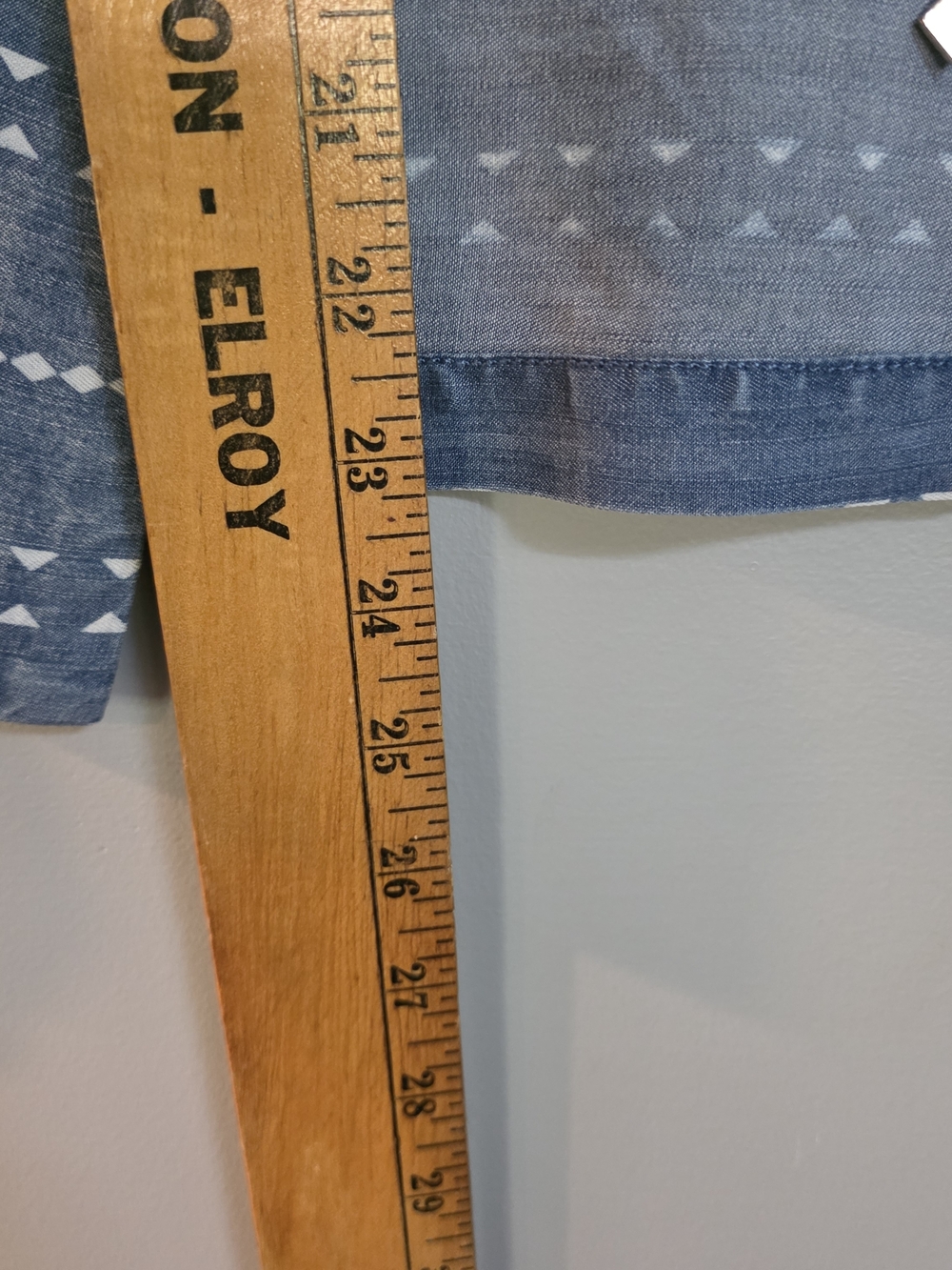 Blue Patterned Open-Front Blazer - Picture 6 of 7